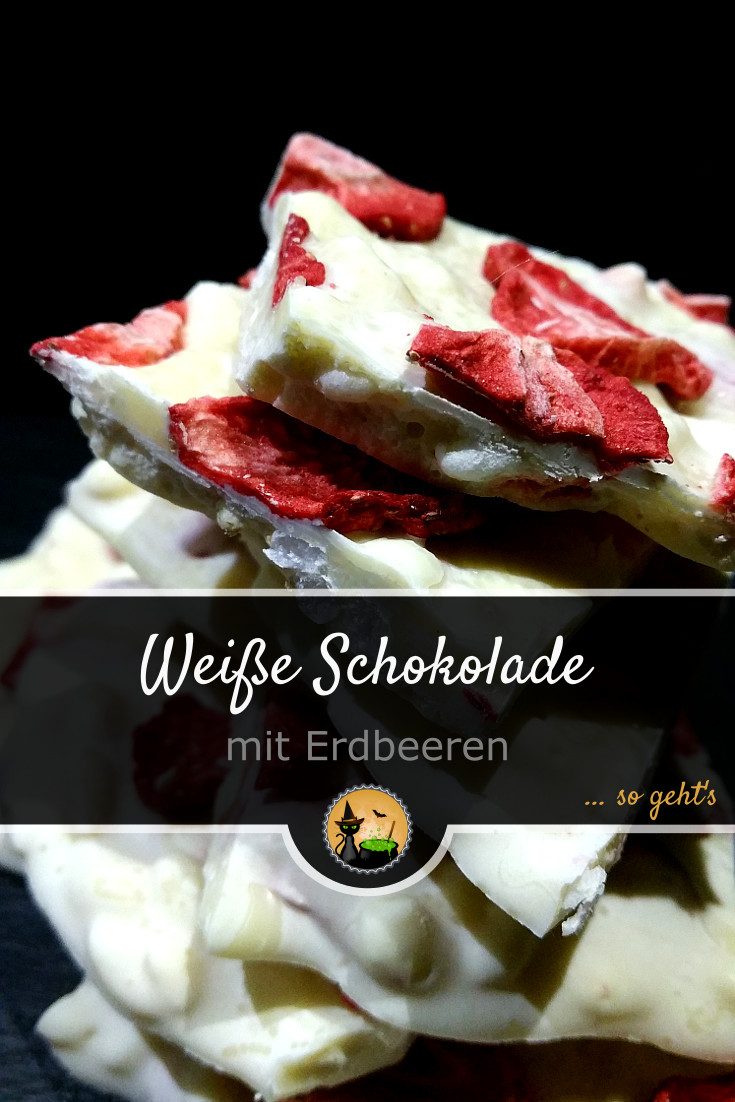 Weiße Schokolade mit Erdbeeren