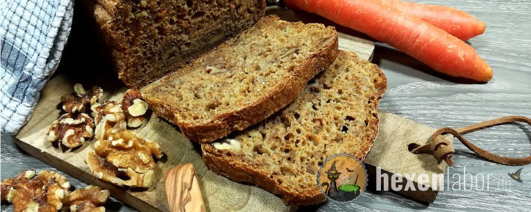 Karotten Dinkelvollkornbrot mit Apfel und Walnüssen - Hexenlabor