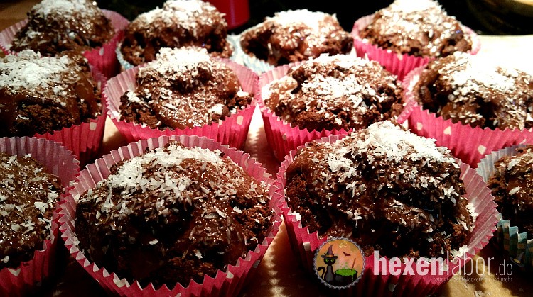 Schokoladen Kokos Muffins (glutenfrei, vegan) - Hexenlabor