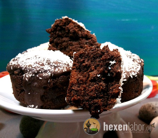 Schokoladen Kokos Muffins (glutenfrei, vegan) - Hexenlabor