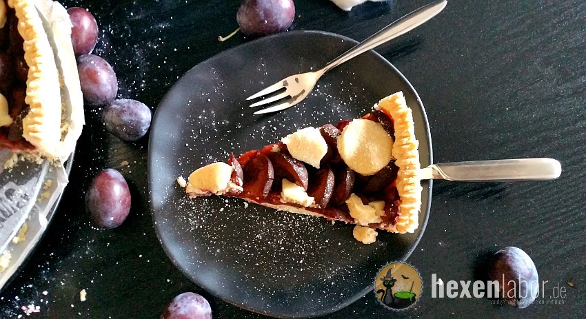 Gedeckter Zwetschgenkuchen vegan Glutenfrei Hexenlabor
